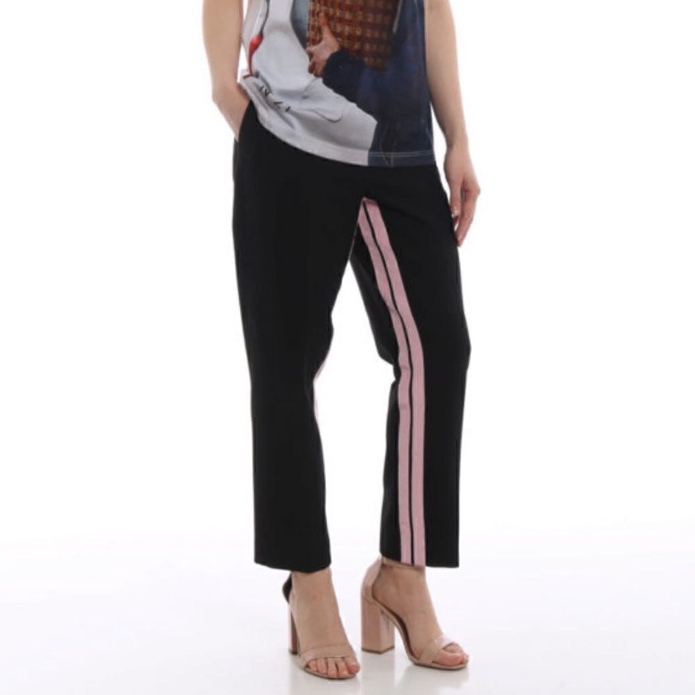 N°21 Cargo style trousers with pink bands Size Small